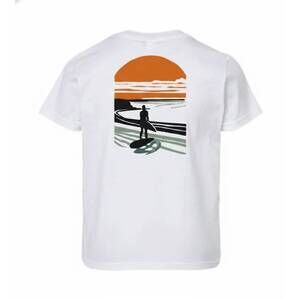 NEW KNATEL kids sunset surfer t-shirt in white